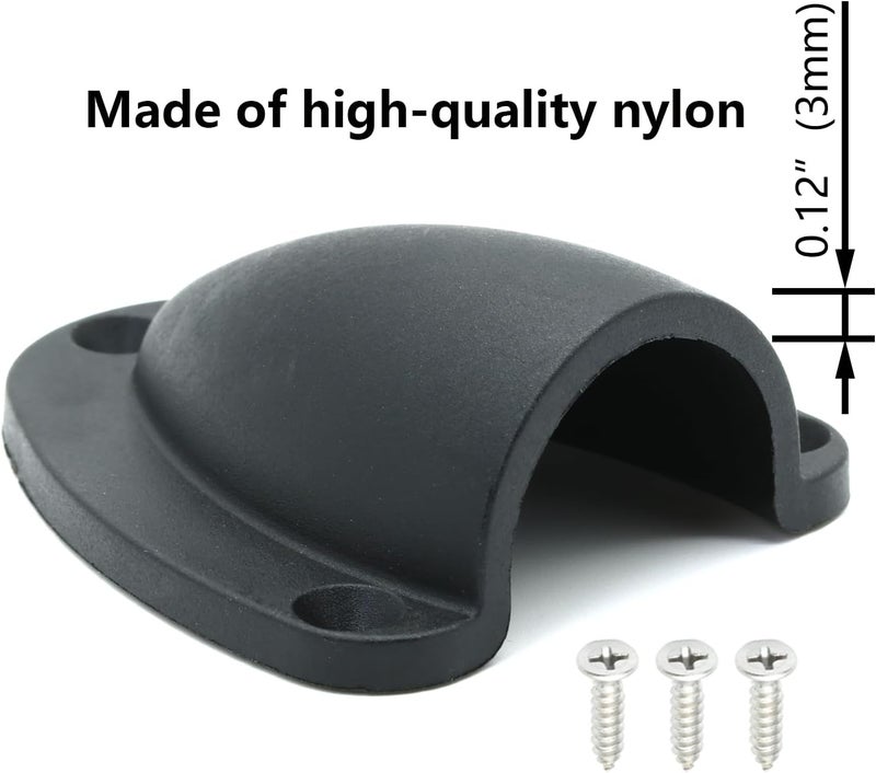 LTEMG Nylon Marine 2-1/2" Cable Vent Wire Cover,Black Clamshell Vent for Boat,Wire Vent Cover(4 Pcs) - Image 3